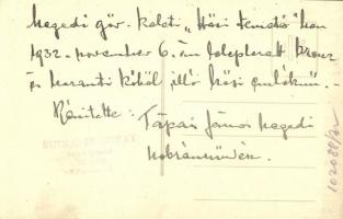 1932 Szeged, Görögkeleti hősi temetőben leleplezett hősi emlékmű. Készítette: Tápai János szegedi sz...