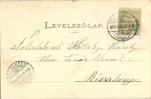 1903 Besztercebánya, Banská Bystrica; székesegyház belső. Lechnitzky O. kiadása / cathedral interior