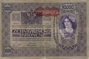 Ausztria 1918. Osztrák-Magyar Bank kiadása 10.000K piros "Deutschösterreich" fny-sal (6x) ...
