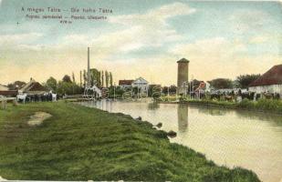 1911 Poprád (Magas-Tátra, Vysoké Tatry); Poprad folyó partja / riverside