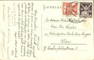 1922 Dobsina, Dobschau; tér, Kossuth szobor, üzlet / square, statue, shop