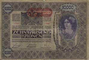 Ausztria 1918. Osztrák-Magyar Bank kiadása 10.000K piros "Deutschösterreich" fny-sal (7x) ...