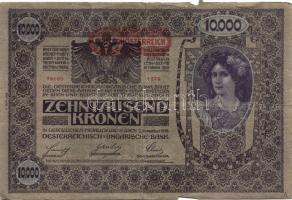 Ausztria 1918. Osztrák-Magyar Bank kiadása 10.000K piros "Deutschösterreich" fny-sal (7x) ...