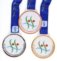 2006. "28. Úszó-Európa-Bajnokság / Szinkronúszás" jelzett Herendi porcelán díjérem (3x) ar...