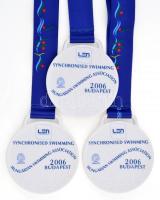 2006. "28. Úszó-Európa-Bajnokság / Szinkronúszás" jelzett Herendi porcelán díjérem (3x) ar...