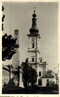 Kolozsvár, Cluj; Ferencrendi szerzetesek temploma / Franciscan church, obelisk. photo