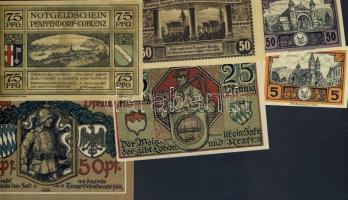 Német Birodalom/Weimari Köztársaság 1920-as évek eleje 325db dekoratív szükségpénz, nagyon kevés dup...