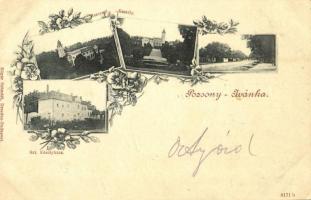 1900 Pozsonyivánka, Iványi, Ivanka pri Dunaji; Hercegi kastély, Szent Károly háza / castles. Art Nouveau, floral