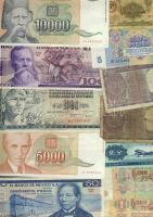 Kis bankjegy tétel, egész világ, 163db T:vegyes