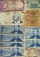 Kis bankjegy tétel, egész világ, 163db T:vegyes