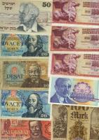 Kis bankjegy tétel, egész világ, 163db T:vegyes