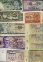 Kis bankjegy tétel, egész világ, 163db T:vegyes