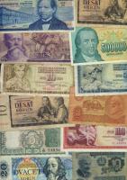 Kis bankjegy tétel, egész világ, 163db T:vegyes