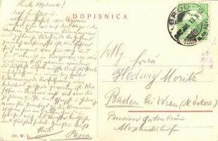 1912 Bród, Nagyrév, Slavonski Brod, Brod an der Save; Jelacicev trg / square, market, kiosk. W.L. 13...