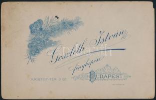 cca 1867 Erzsébet királyné (Sisi) koronázási portréja, keményhátú fotó Goszleth műterméből, sérüléss...