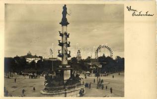 1931 Vienna, Wien, Bécs II. Praterstern / square, monument, ferris wheel