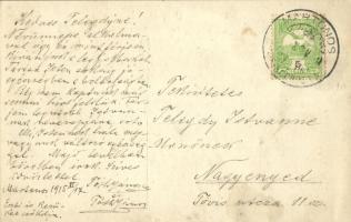 1915 Martonos, Tóth János méhészete, tulaj és családja a kaptárok előtt / beekeeping, apiculture, ow...