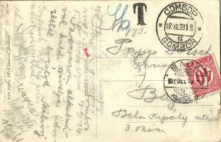 1929 Zombor, Sombor; Kossuth Lajos utca a jövőben montázslap, Schön Adolf üzlete és saját kiadása / ...