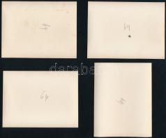 1931 Zeppelin Budapesten, fotó, 7 db, 6×8 és 8×11 cm / Zeppelin over Budapest, 7 photos