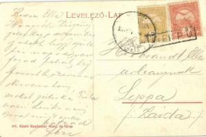 Kisjenő, Chisineu-Cris; Római katolikus templom építés alatt és főhercegi lak. kaufmann Manó és társ...