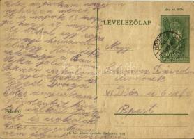 1935 Schvarcz Dávid zsidó KMSZ (közérdekű munkaszolgálatos) levele édesanyjának Schvarcz Dávidnénak a kőszegi munkatáborból / WWII Letter of a Jewish labor serviceman to his mother from the labor camp of Kőszeg. Judaica (EK)
