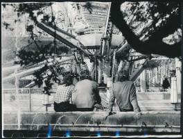 cca 1970-1980 Budapest, Vidámpark, 17 db fotó, 18×22 cm