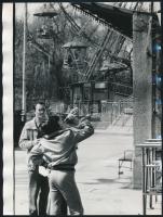 cca 1970-1980 Budapest, Vidámpark, 17 db fotó, 18×22 cm