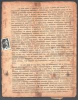 1946 A Szálasi-per védőbeszéde, gépirat, helyenként sérülésekkel, 25 p.