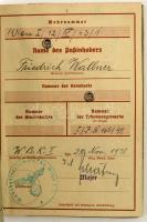 1939-1942 II. világháborúban harcolt  és elesett Wehrmacht  őrvezető (Obergefreite) irat és katonai ...