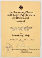 1939-1942 II. világháborúban harcolt  és elesett Wehrmacht  őrvezető (Obergefreite) irat és katonai ...