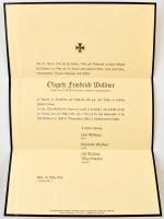 1939-1942 II. világháborúban harcolt  és elesett Wehrmacht  őrvezető (Obergefreite) irat és katonai ...