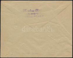 1919 Debrecen helyi ajánlott levél, Parlament 75f elcsúszott felülnyomással / Local registered cover...