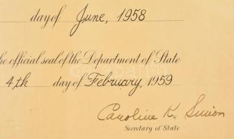 1958-1973 Albany (New York), az emigrációban működő Magyar Cserkészszövetség cégjegyzéki kivonata + ...