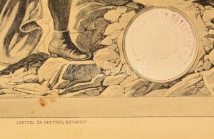 1910 Az Erdélyi Kárpát Egyesület díszes oklevele rendes taggá választásról, felcsavarva, kis sérülés...