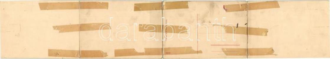 Borszék, Borsec; Szerpentin út. 4-részes kihajtható panorámalap. Kiadja Polatsek Gyula / serpentine ...