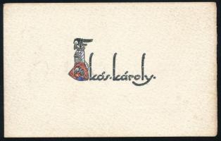 cca 1938 Kós Károly (1883-1977) építész névjegykártyája