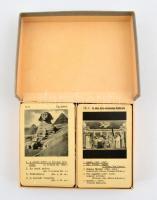 cca 1930-1940 Művészettörténeti quartett, 64 lapos kártyajáték, használati utasítással, saját, kissé...