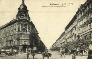 1913 Budapest VI. Andrássy út, Földalatti vasúti megállóhely, csendőr