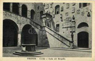 Firenze, Florence; Cortile e Scala del Bargello / palace, courtyard, staircase
