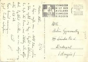 Zürich, Utoquai / public bath, sailboats, tram, automobile + "Schweizer Hilf den Ausland Schwei...