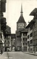 Aarau, Apotheke, Leist-Frascoli, Jakob Rohr and Fritz Schwarzs shops, clock tower