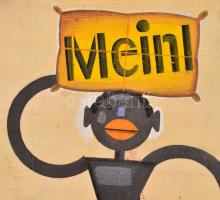 Géza jelzéssel: Mein plakátterv, hajtott, gyűrött, 56×36 cm