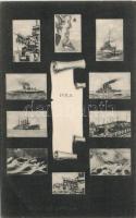 Pola with military-ships