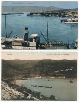 9 db rég horvát városképes lap / 9 pre-1945 Croatian town-view postcards