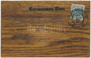 1899 Rabbi, héber felirattal. Kézzel rajzolt és színezett egyedi lap fakéregből / Rabbi, Hebrew text...