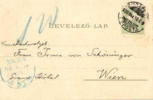 1900 Budapest V. Egyetemi templom, villamos télen. Kuenstlerpostkarte No. 2075. von Ottmar Zieher, l...