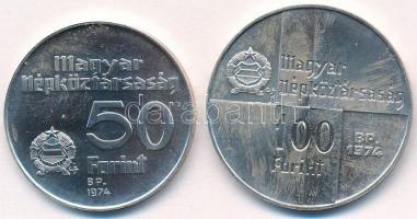 1974. 50Ft Ag + 100Ft Ag "MNB" pár T:BU
Adamo EM44, EM45