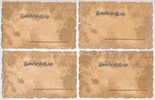 Budapest anno 1650 és 1750 - 6 db képeslap / 6 pre-1900 postcards