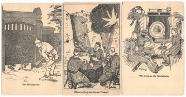 Feldpostkarte. Postkartenfolge des "Champagne-Kamerad" / WWI German military humour art po...