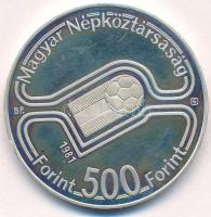 1981. 500Ft Ag "Labdarúgó Világbajnokság - 3 játékos" T:1- (eredetileg PP) Adamo EM64